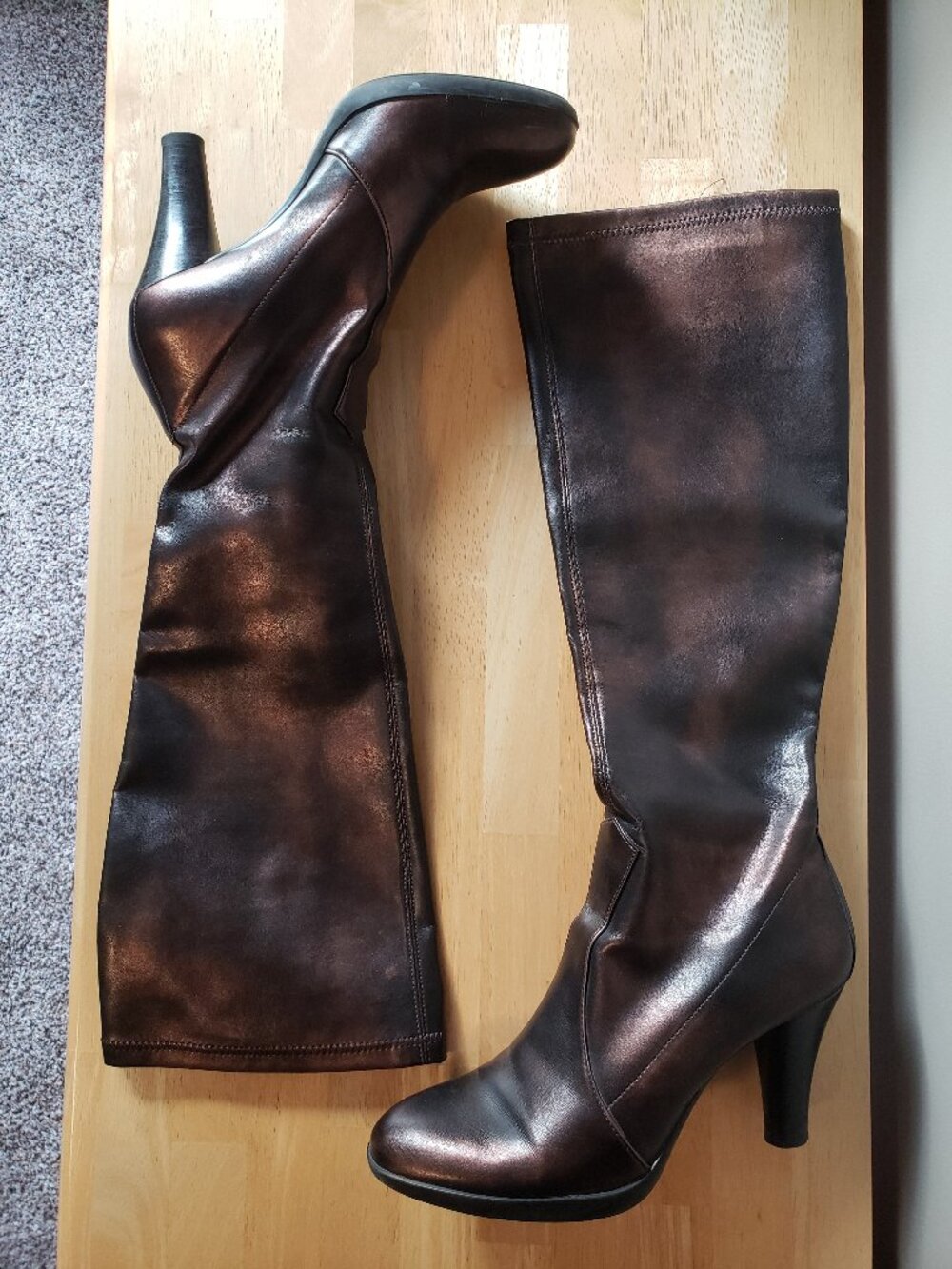 Calvin Klein - Slip on High Boots - Black Size 6.5
